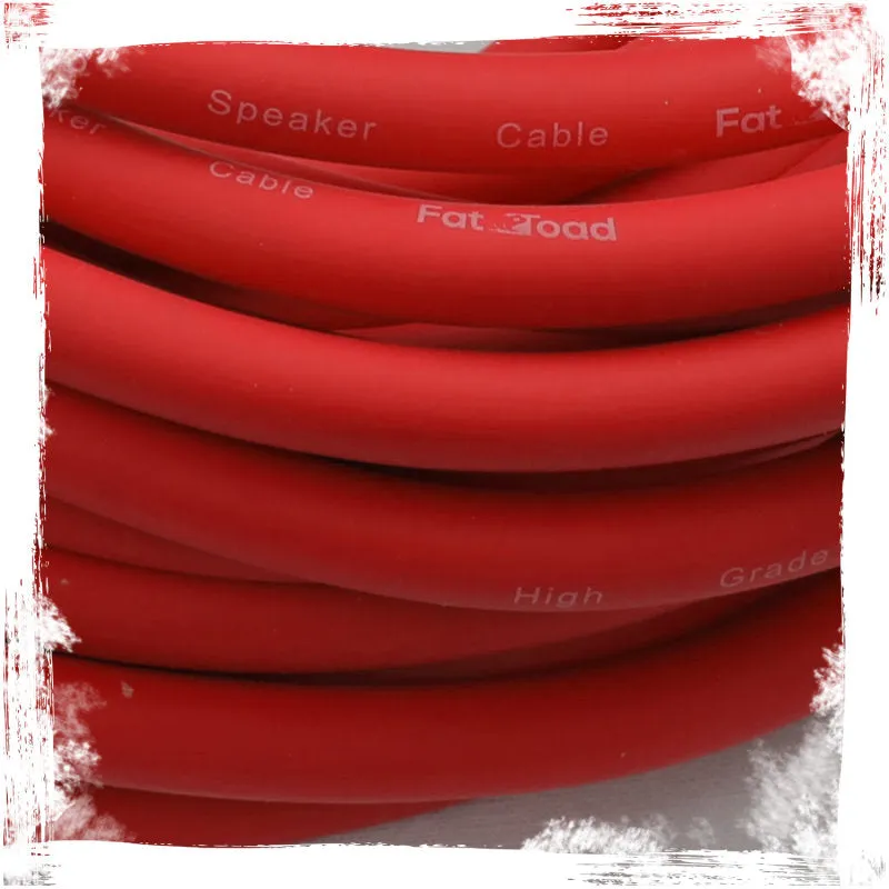 1/4" to 1/4 Male Jack Speaker Cables (2 Pack) by FAT TOAD - 25ft Professional Pro Audio Red DJ Speakers PA Patch Cords - Quarter Inch 12 AWG Wire from GeekStands
