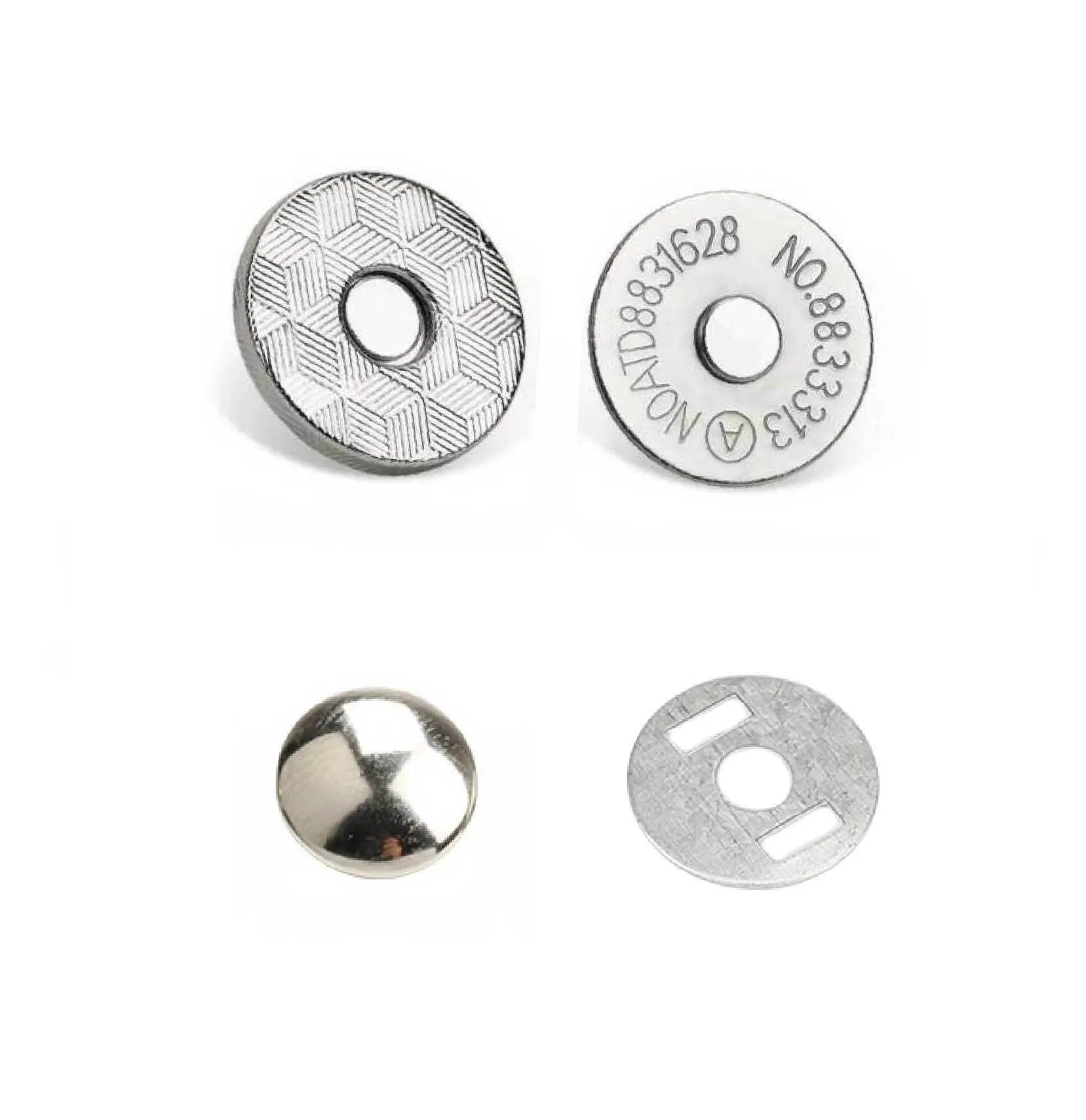 14x2mm Single Rivet Magnetic Snaps (50-sets)