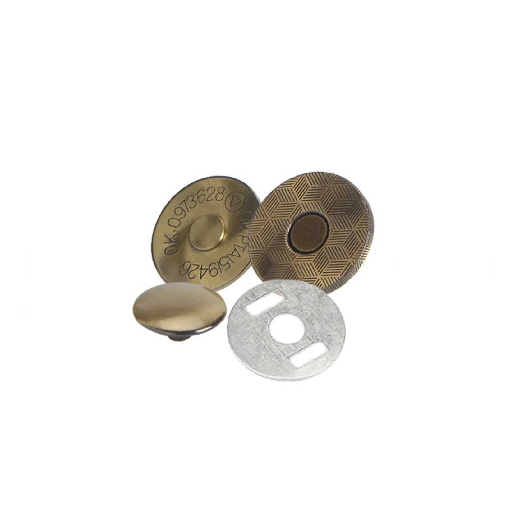14x2mm Single Rivet Magnetic Snaps (50-sets)