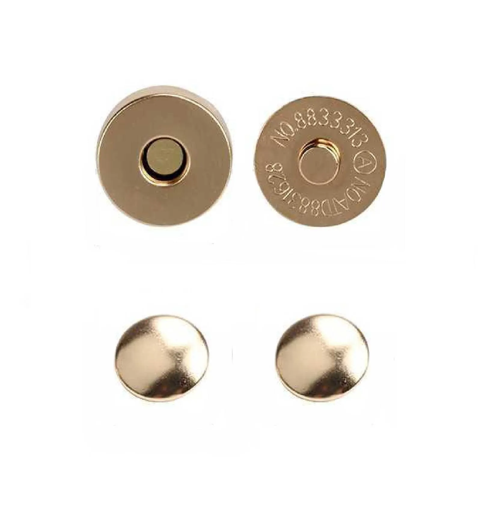 14x3.5mm Double Rivet Magnetic Snaps (50-sets)