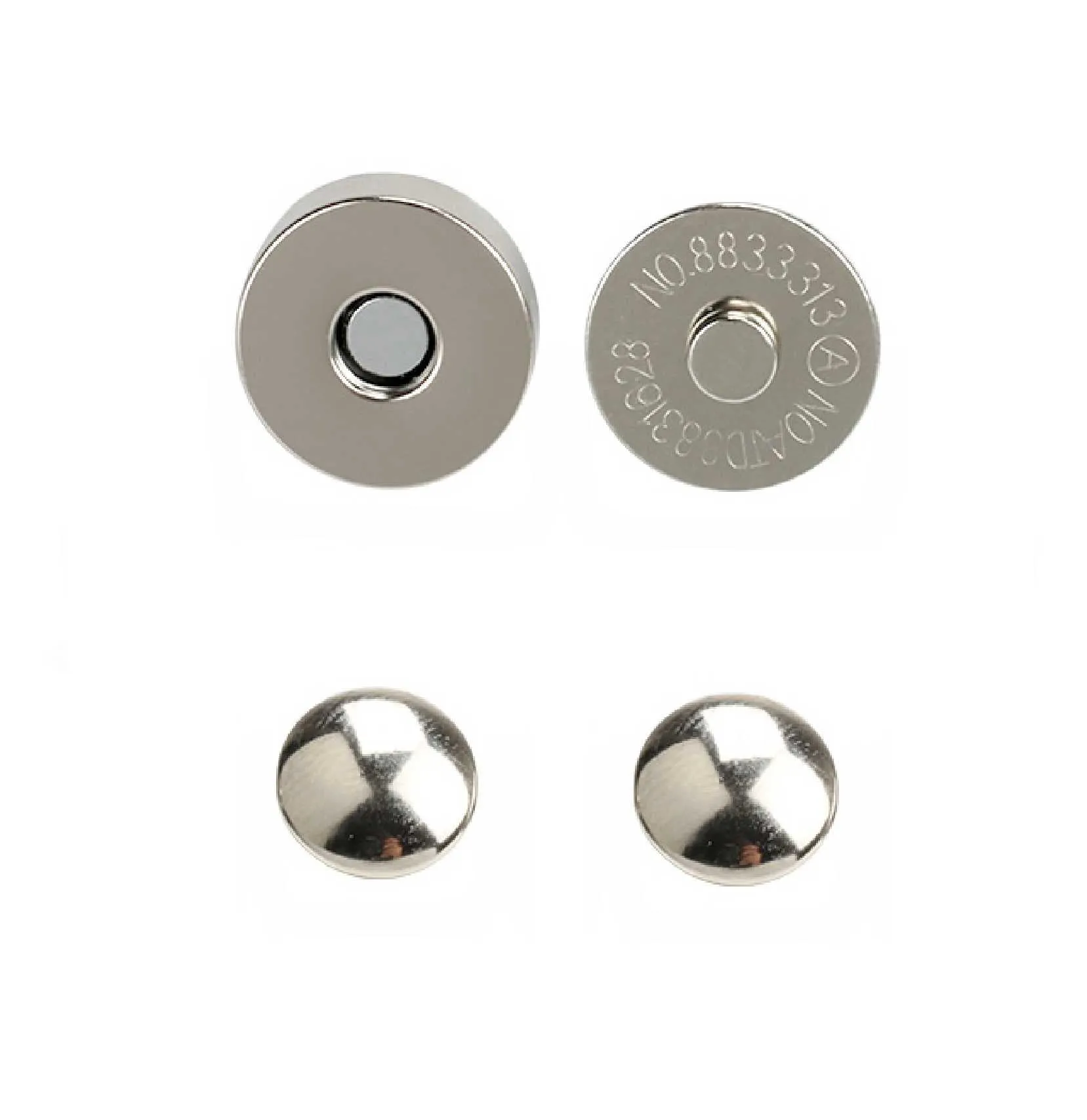 14x3.5mm Double Rivet Magnetic Snaps (50-sets)