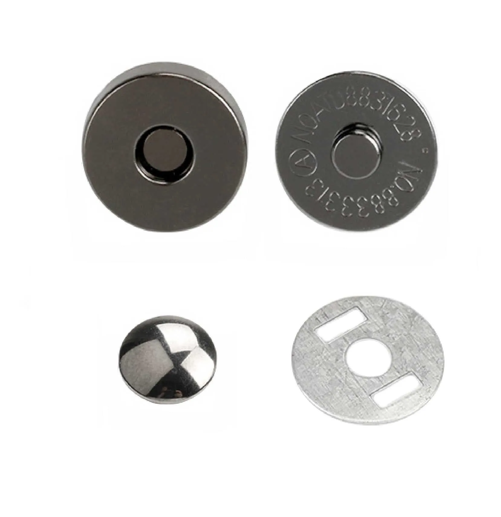 18x4.5mm Single Rivet Magnetic Snaps (50-sets)