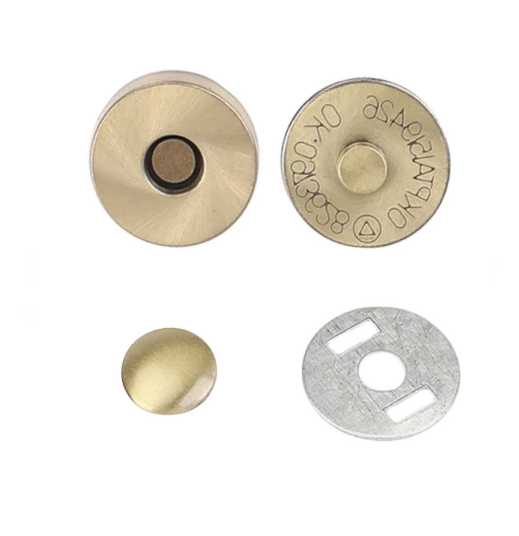 18x4.5mm Single Rivet Magnetic Snaps (50-sets)