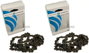 2 Pack Stens 090-3687 Chain Pre-Cut Loop 68 DL 3/8" .050 S-Chisel Standard