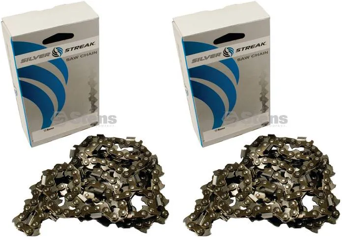 2 Pack Stens 092-3727 Chain Pre-Cut Loop 72 DL 3/8" .050 Chisel Standard