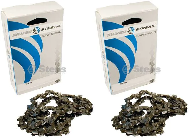2 Pack Stens 095-3687 Chain Pre-Cut Loop 68 DL 3/8" LP .050 S-Chis Reduced Ki