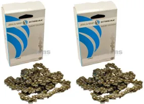 2 Pack Stens 096-3667 Chain Pre-Cut Loop 66 DL .325" .050 S-Chisel Standard