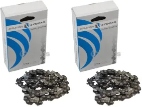 2 Pack Stens 099-3667 Chain Pre-Cut Loop 66 DL .325" .050 Chisel Standard