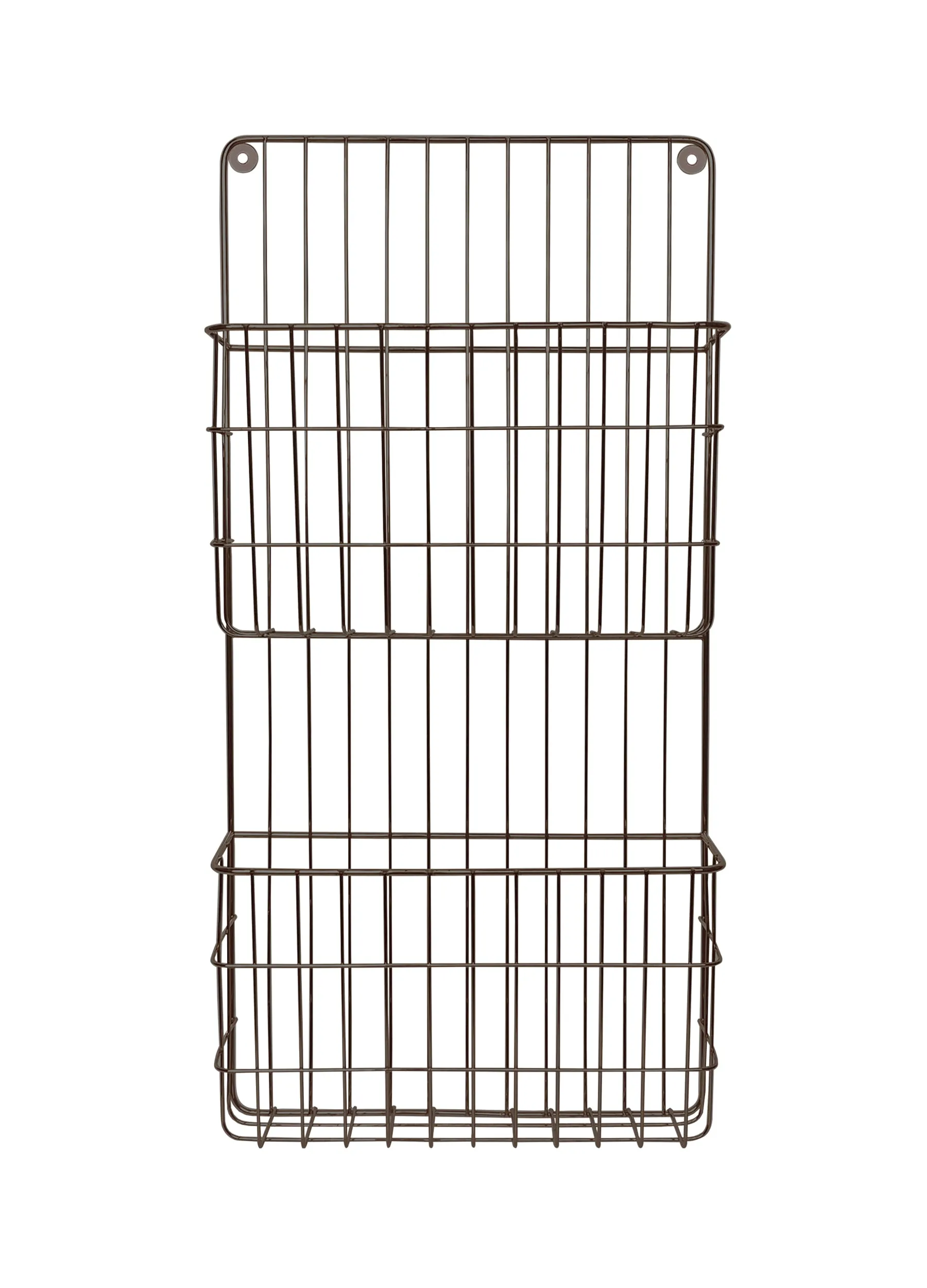 2 Tiers Wall Mounting Bronze File Organizer