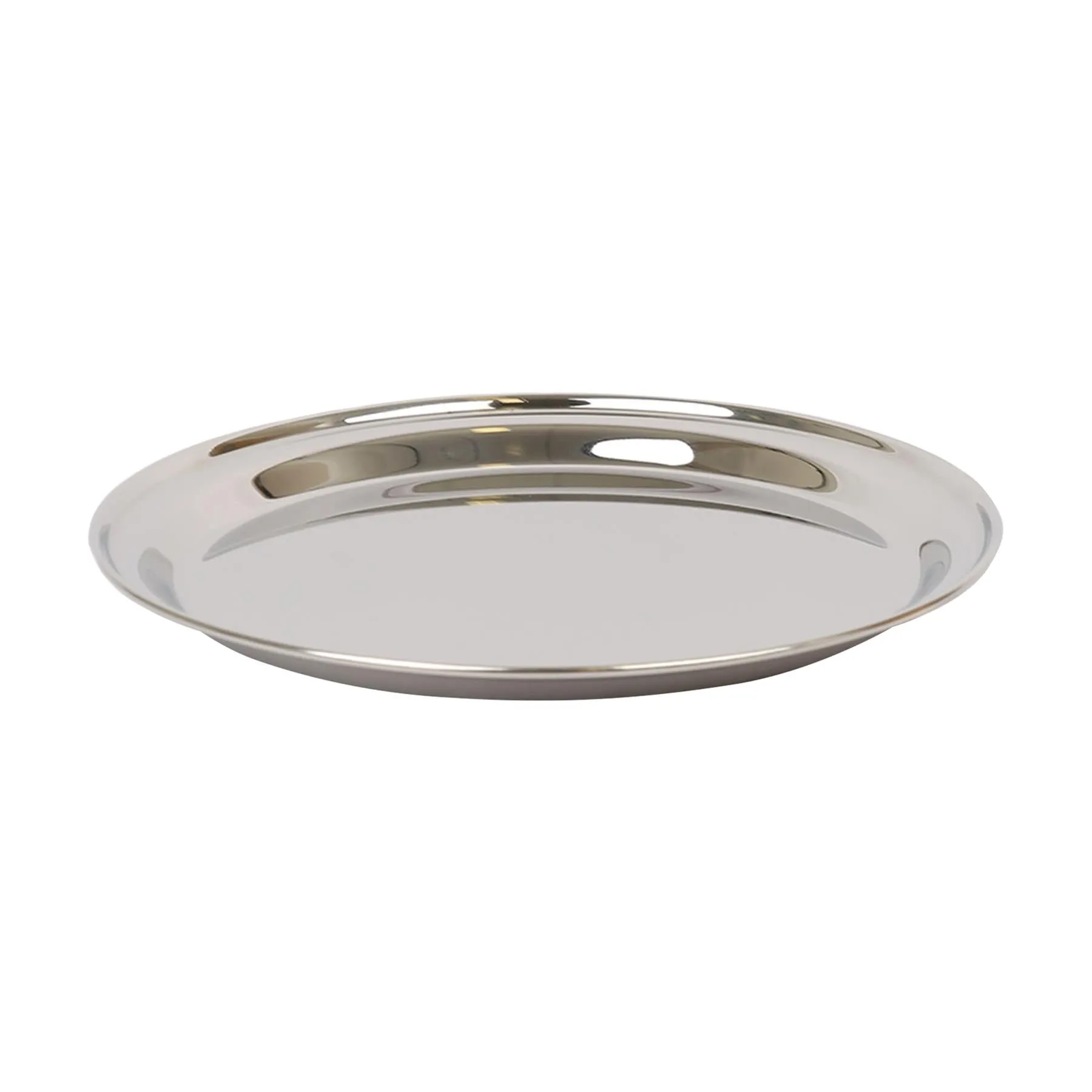 25.5cm Round Stainless Steel Serving Tray - By Argon Tableware