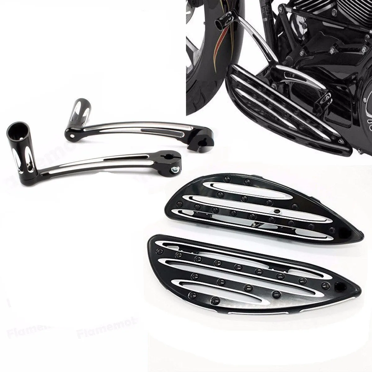 2PCS Motorcycle Foot Pegs or Gear Lever Foot Rests Pedal for