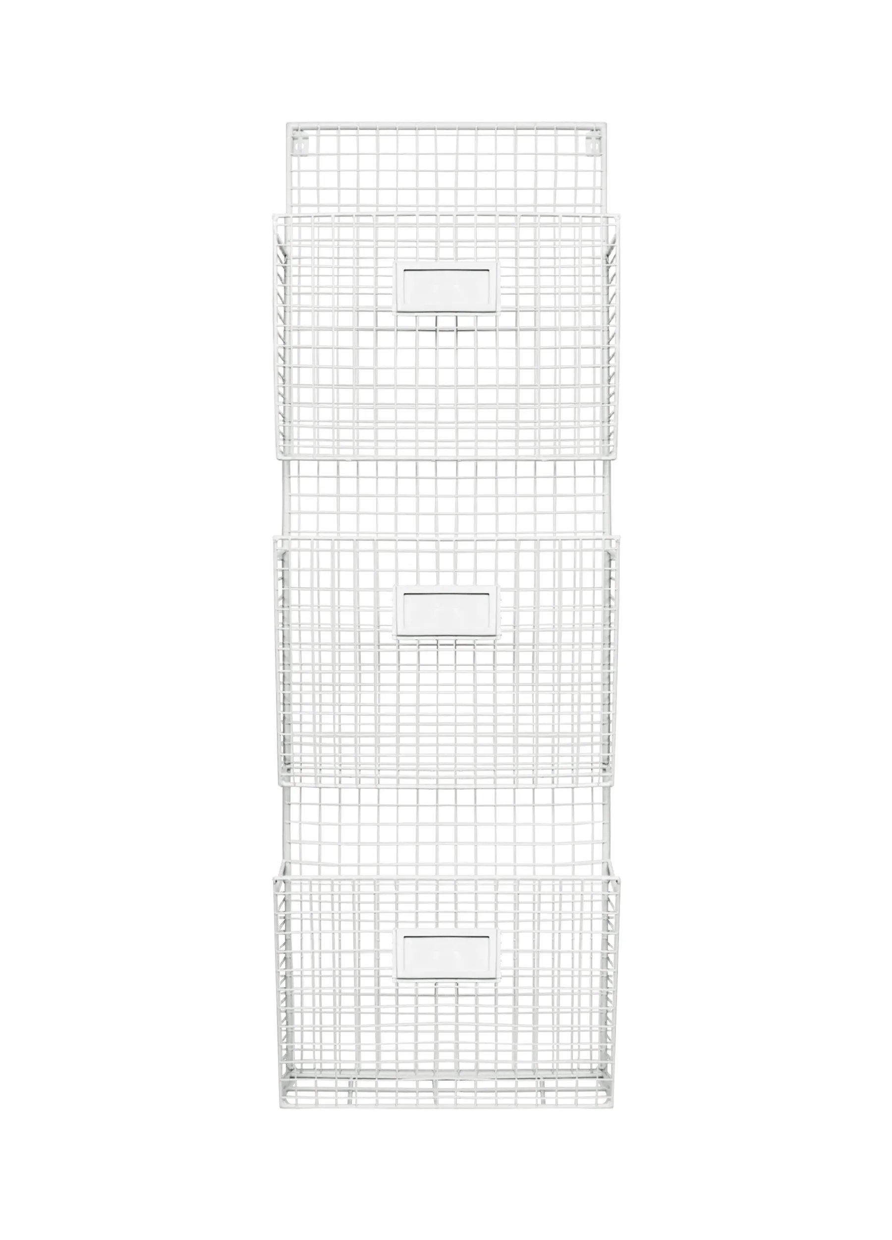 3 Tier Metal White Wire Wall-Mounting File Holder