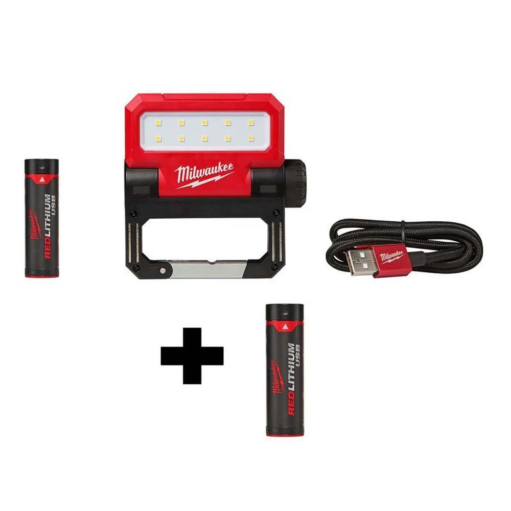 550 Lumens LED Rechargeable Pivoting Flood Light W/ Extra REDLITHIUM USB Battery