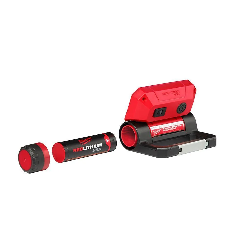550 Lumens LED Rechargeable Pivoting Flood Light W/ Extra REDLITHIUM USB Battery