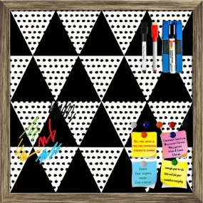 Abstract Geometric Pattern D11 Framed Magnetic Dry Erase Board | Combo with Magnet Buttons & Markers