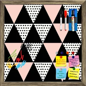 Abstract Geometric Pattern D13 Framed Magnetic Dry Erase Board | Combo with Magnet Buttons & Markers