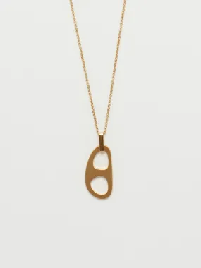 Adjustable Gold Tab Necklace