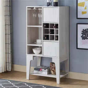 Allison Farmhouse Wood Multi-Storage Wine Cabinet