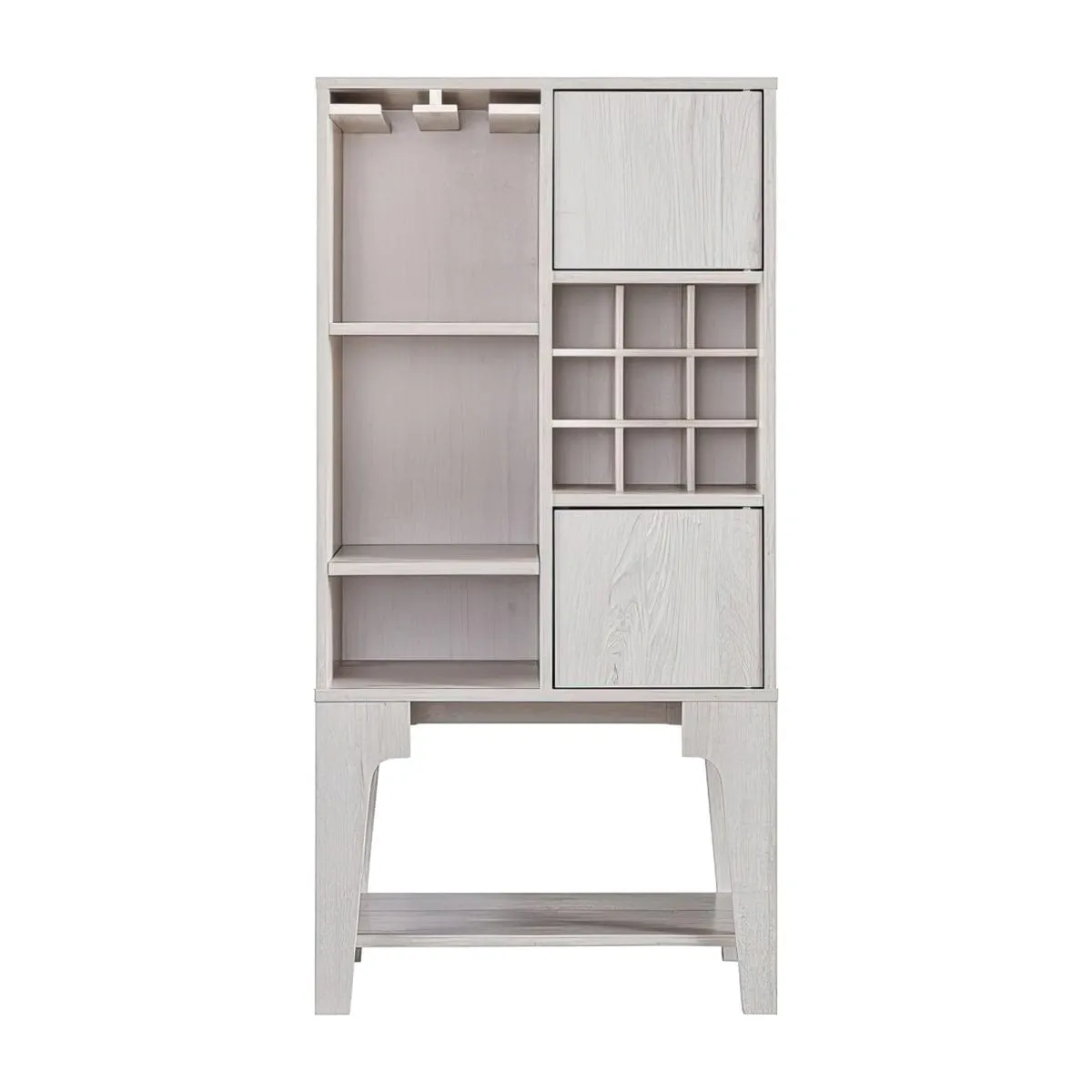 Allison Farmhouse Wood Multi-Storage Wine Cabinet