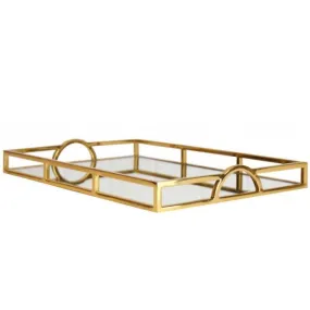 Arch Handle Mirrored Tray