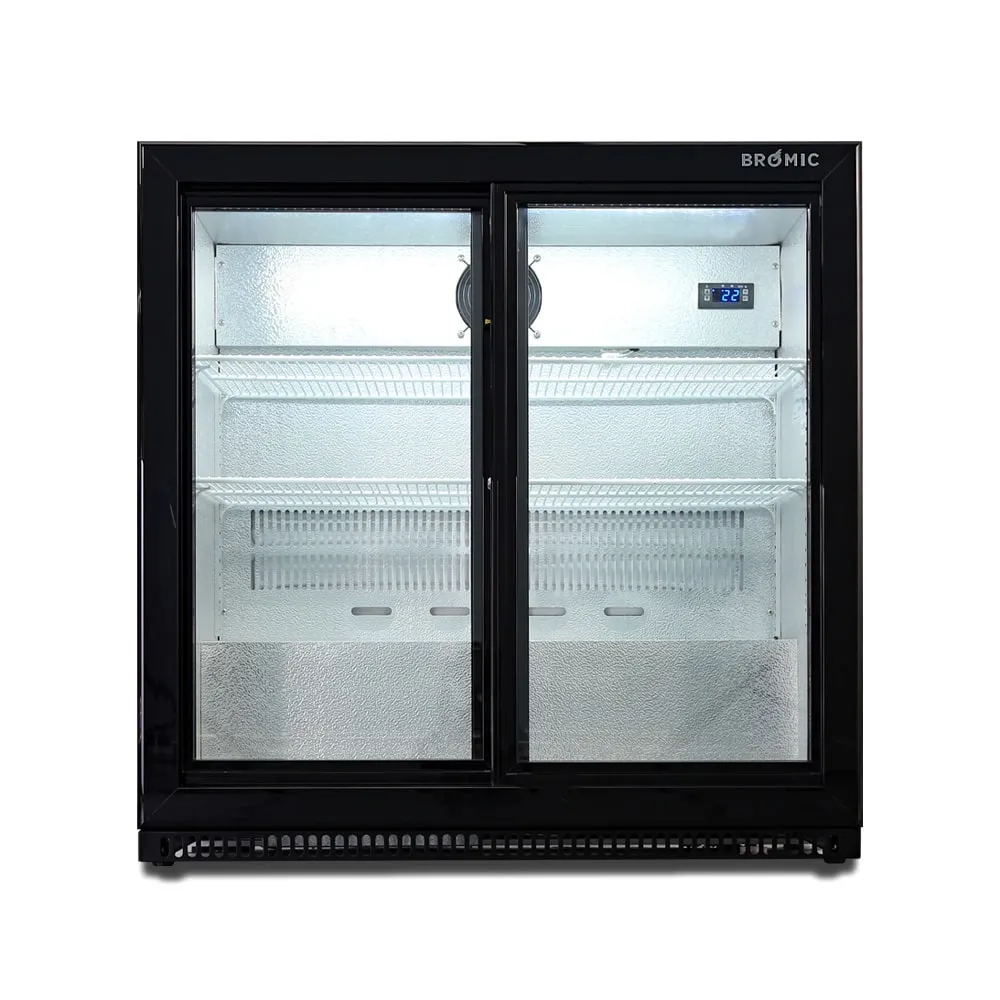 Bromic Back Bar Fridge Sliding Doors 190 Litre - BB0200GDS-NR