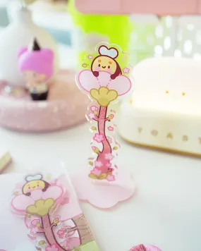 Bumblebutt Sakura Washi Tape Stand | Whimsical Desk Decor | Acrylic Washi Storage Tower