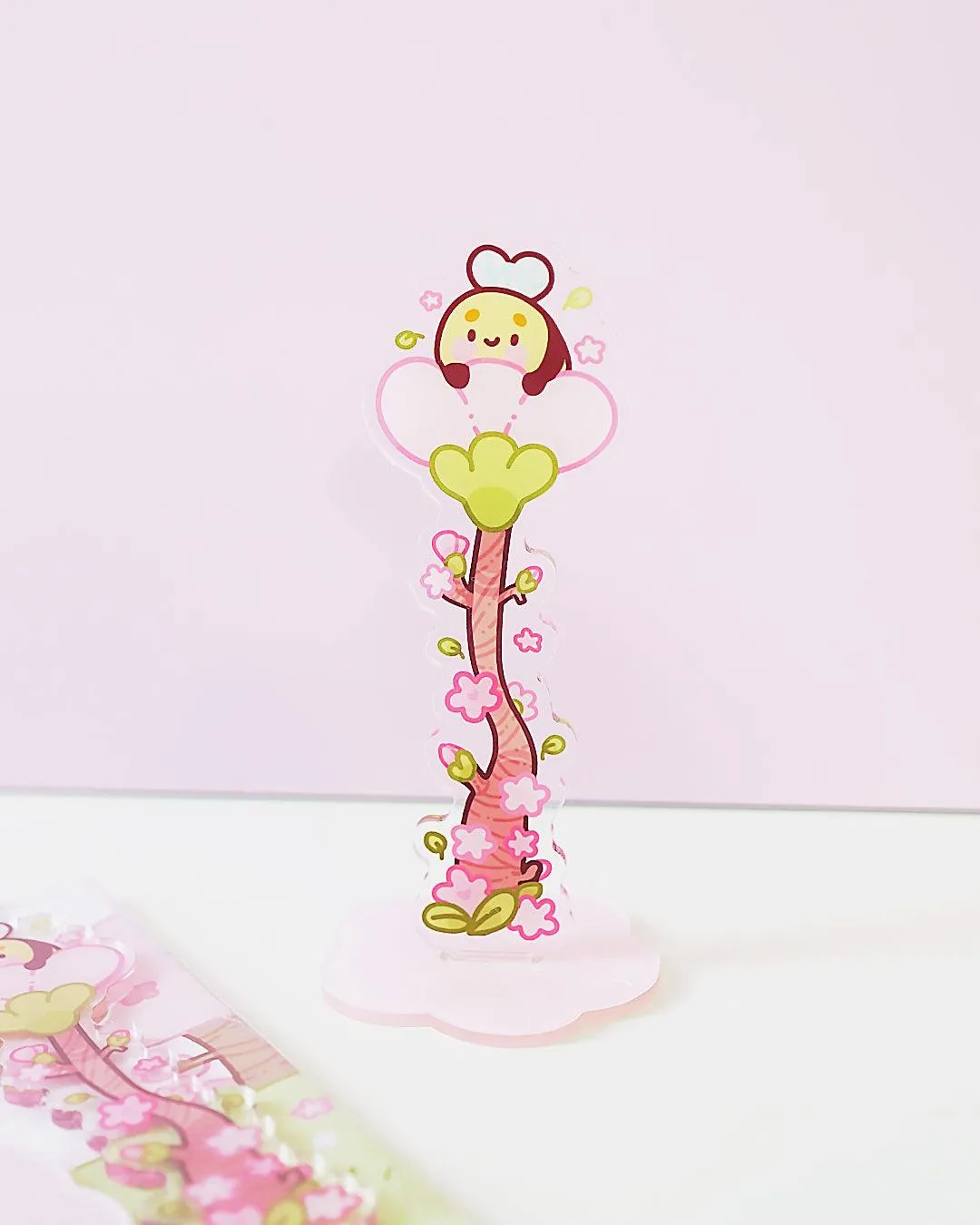Bumblebutt Sakura Washi Tape Stand | Whimsical Desk Decor | Acrylic Washi Storage Tower