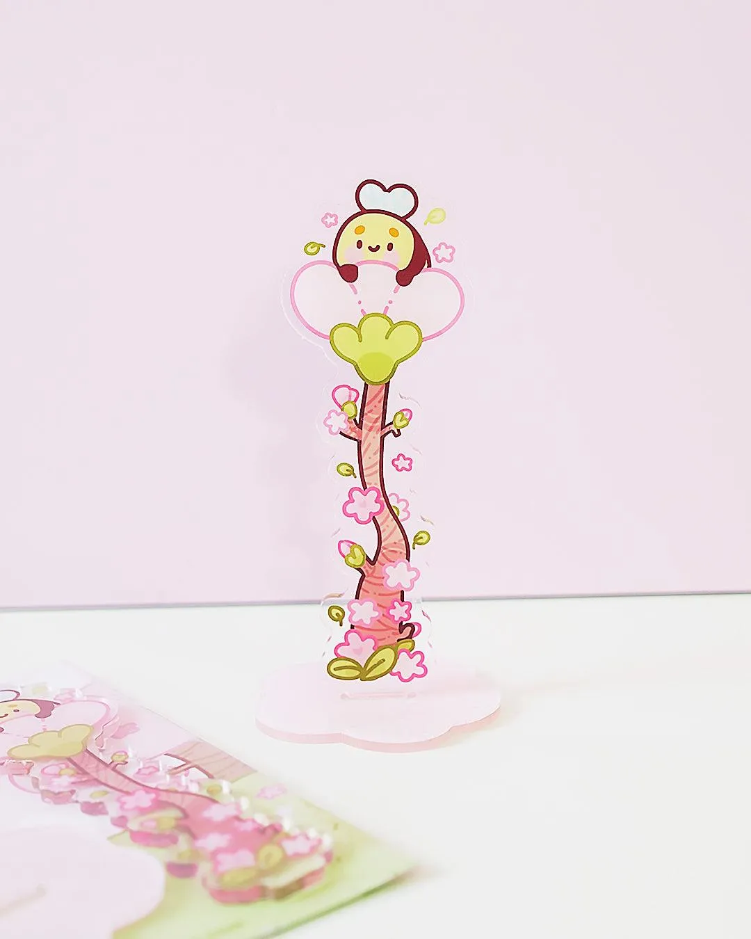 Bumblebutt Sakura Washi Tape Stand | Whimsical Desk Decor | Acrylic Washi Storage Tower