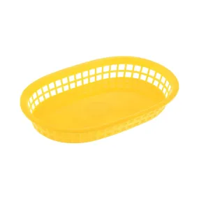 CAC China TTFB-10YL Fast Food Basket PP Oblong Yellow 10-7/8"L Case of 144 Pcs