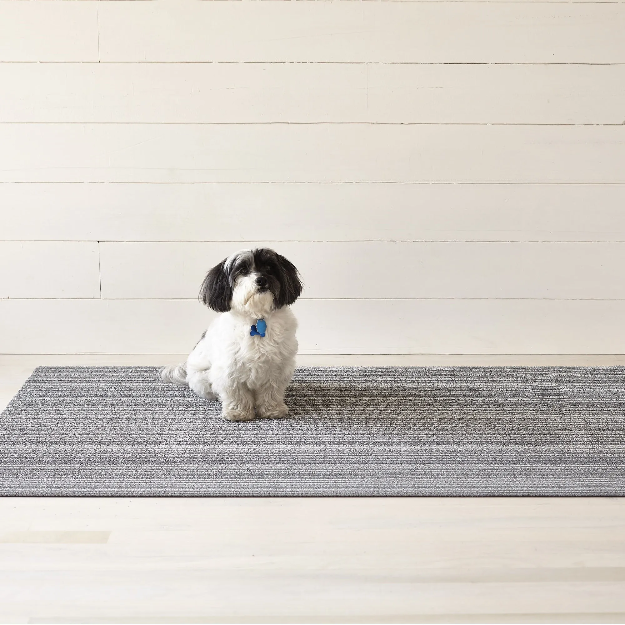 Chilewich Shag Skinny Stripe Floormat Shadow