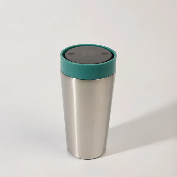 Circular Design 12oz Stainless Steel Travel Mug - Spot Colour