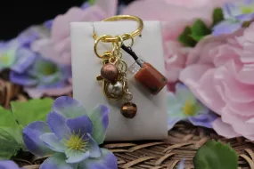 Coffee boba tea keychain