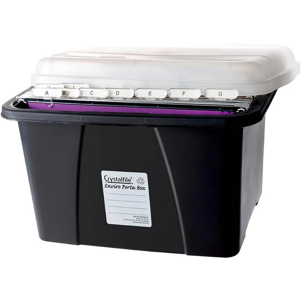 Crystalfile Enviro Porta Box Clear Lid/Black Base