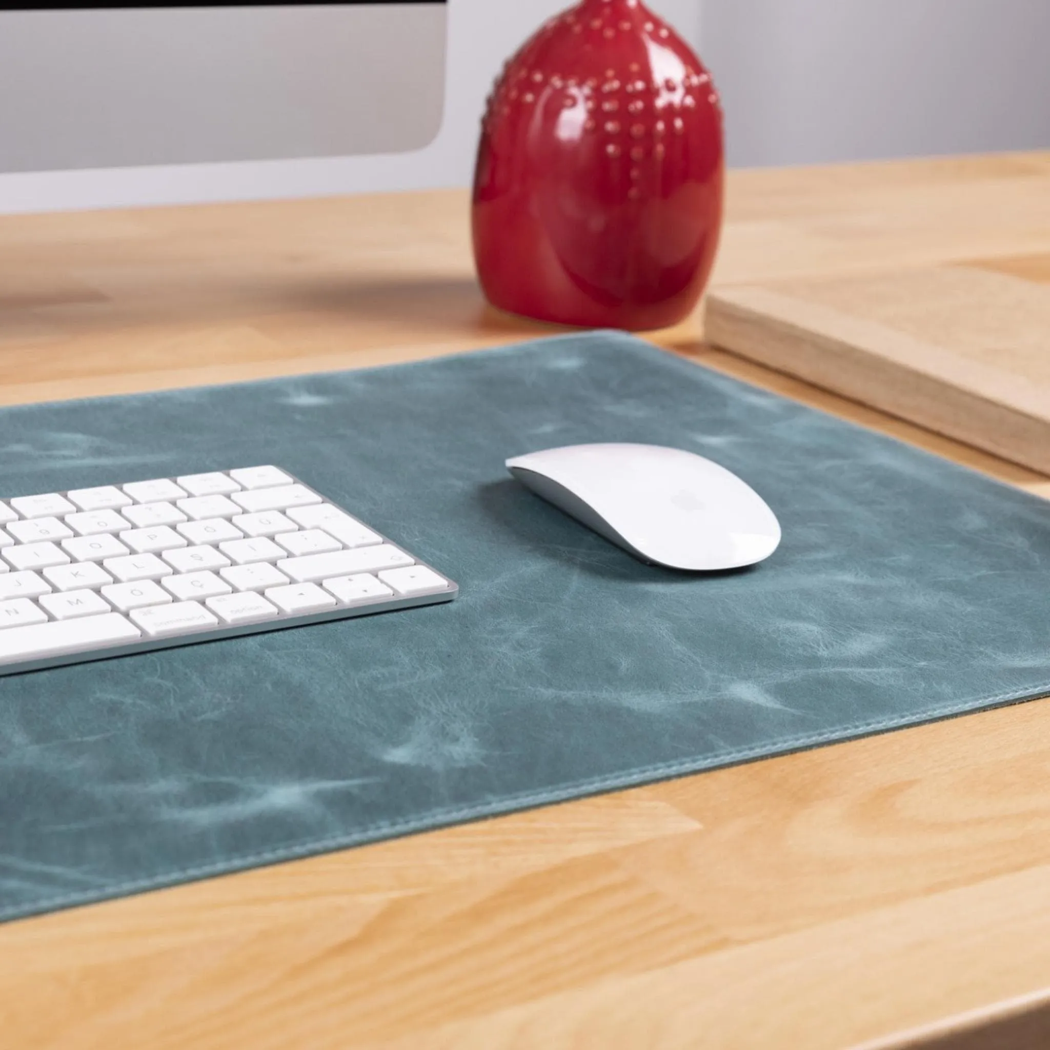 Customizable Full Grain Leather Deskmat, Desk Pad