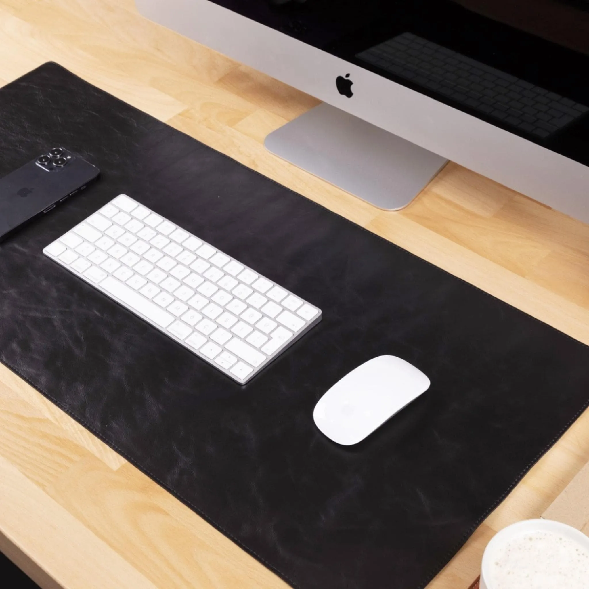 Customizable Full Grain Leather Deskmat, Desk Pad