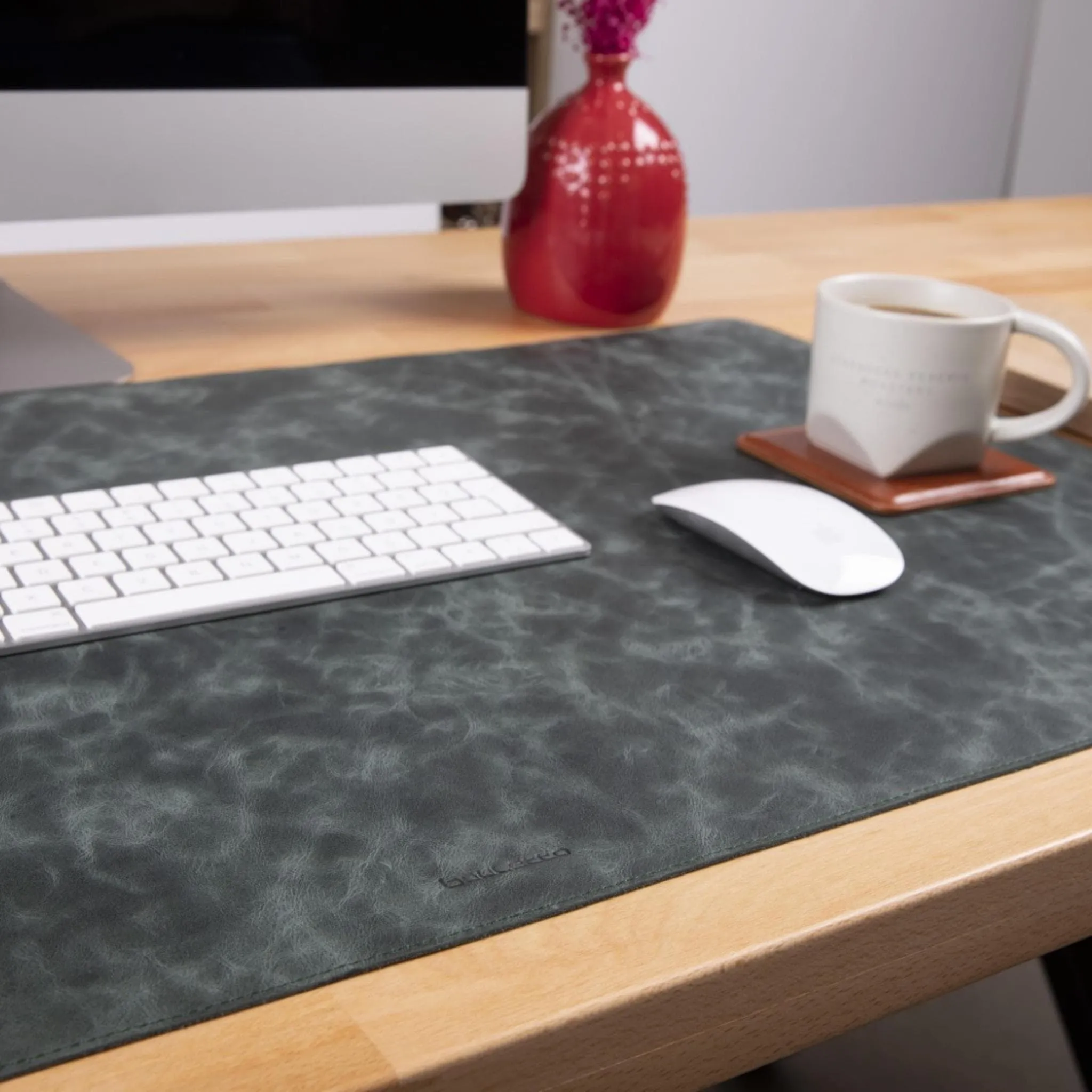 Customizable Full Grain Leather Deskmat, Desk Pad