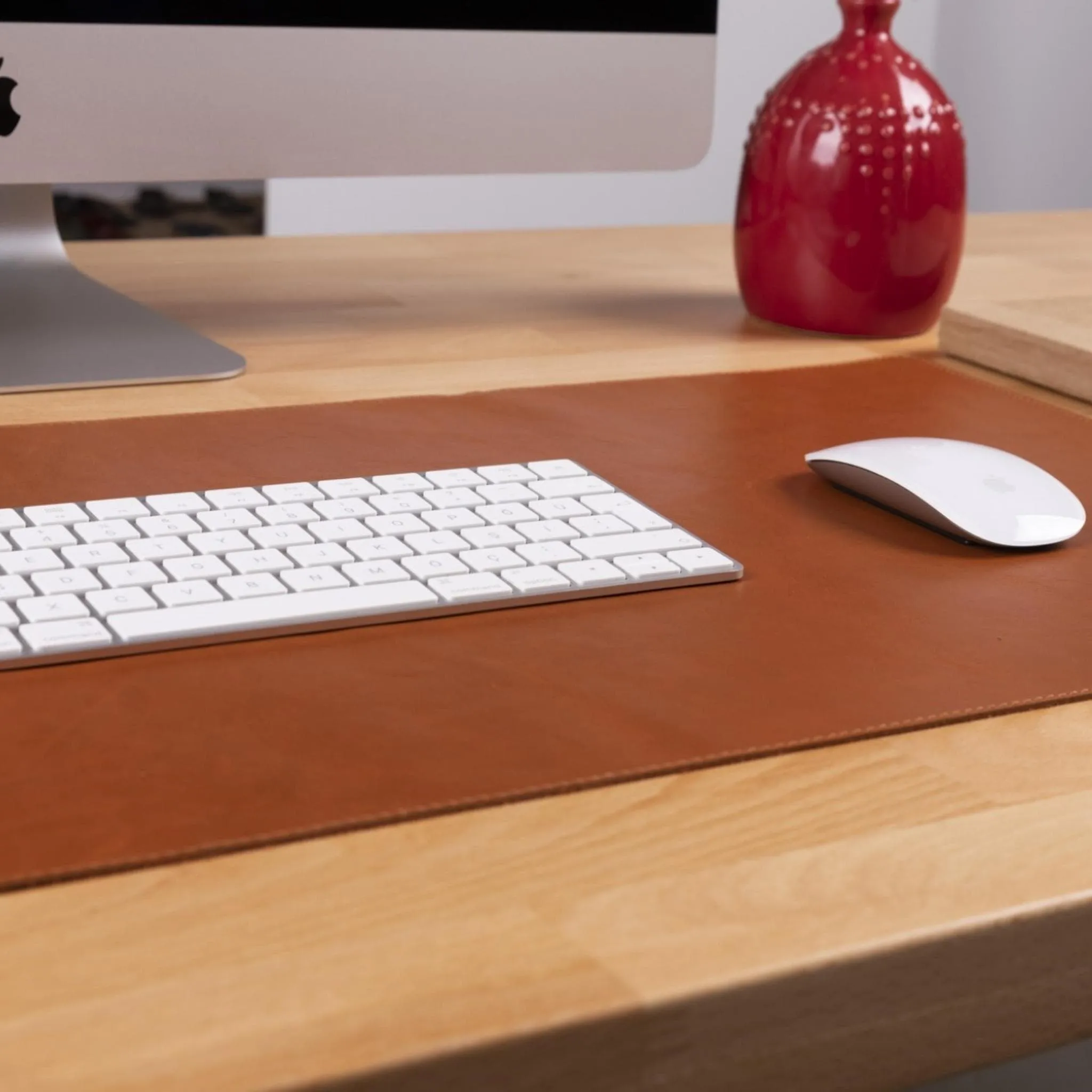 Customizable Full Grain Leather Deskmat, Desk Pad
