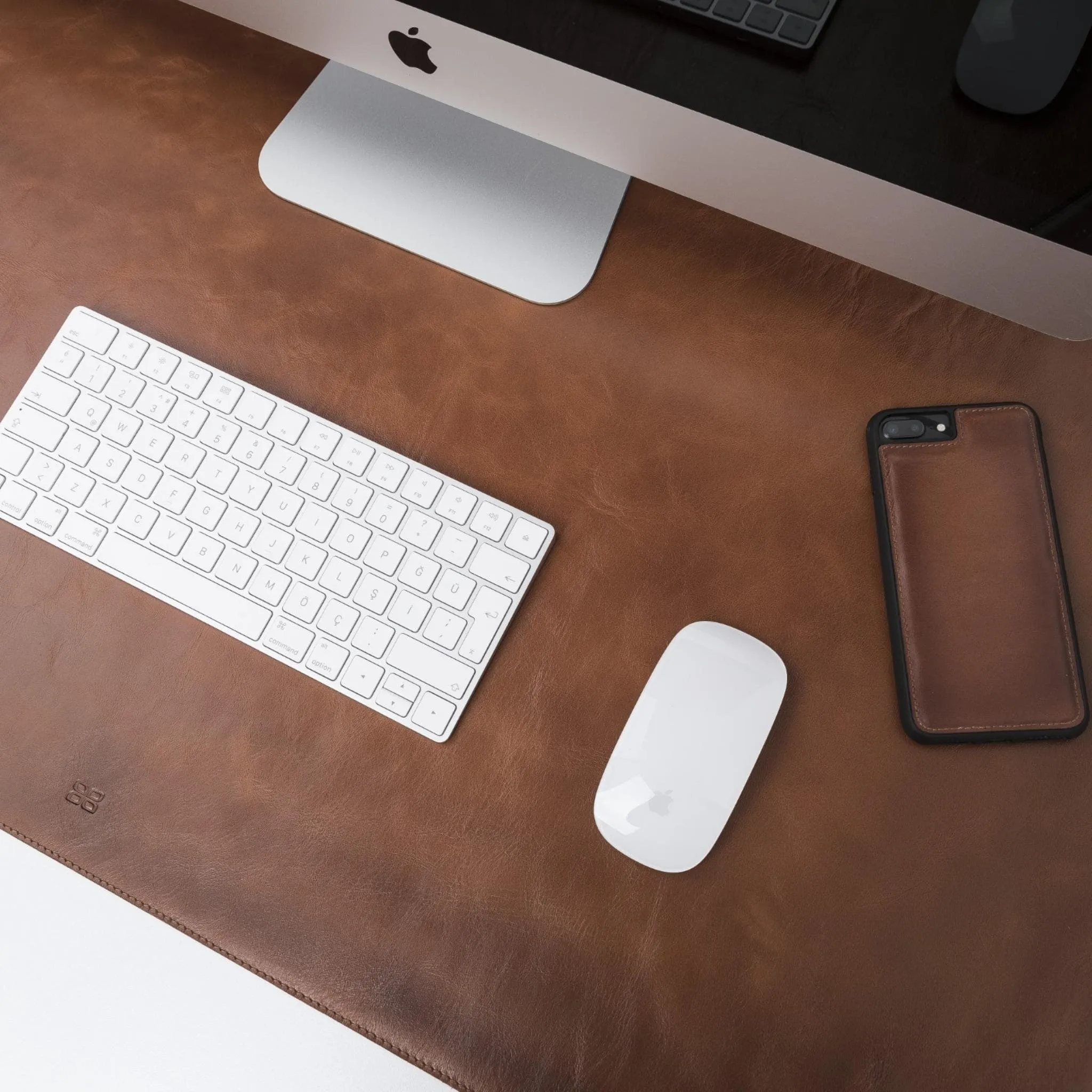 Customizable Full Grain Leather Deskmat, Desk Pad
