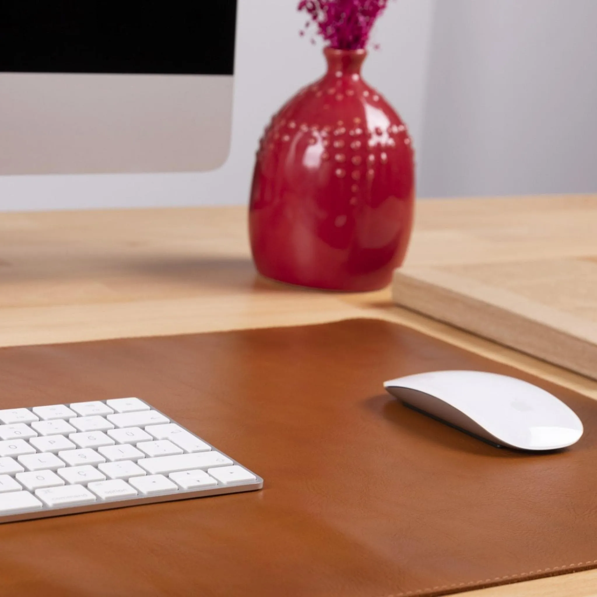 Customizable Full Grain Leather Deskmat, Desk Pad