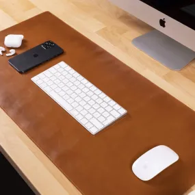 Customizable Full Grain Leather Deskmat, Desk Pad