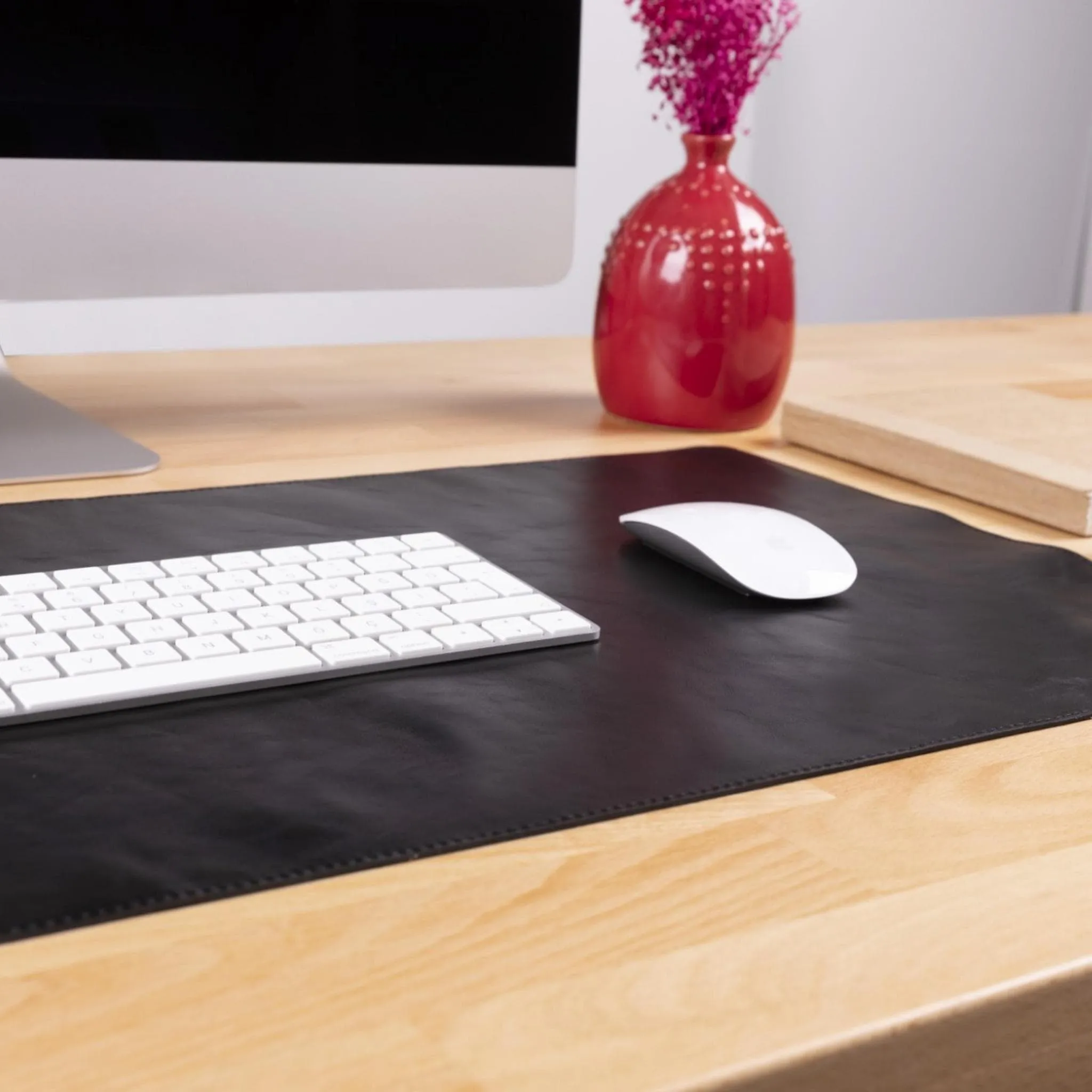 Customizable Full Grain Leather Deskmat, Desk Pad
