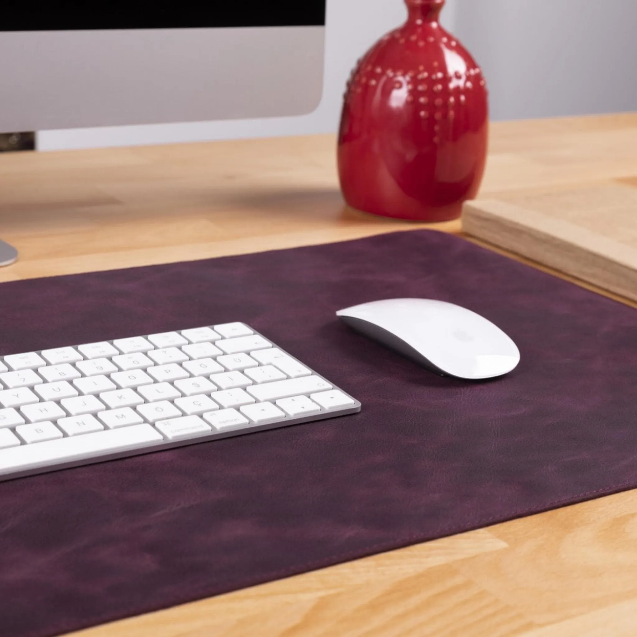 Customizable Full Grain Leather Deskmat, Desk Pad
