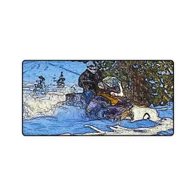 Desk Mats ... Blasting Through-The-Powder ... 'Central Idaho Mounains ... ' 2Dec22 ...