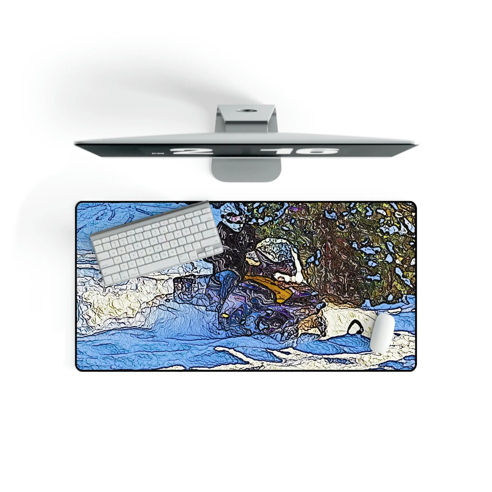 Desk Mats ... Blasting Through-The-Powder ... 'Central Idaho Mounains ... ' 2Dec22 ...