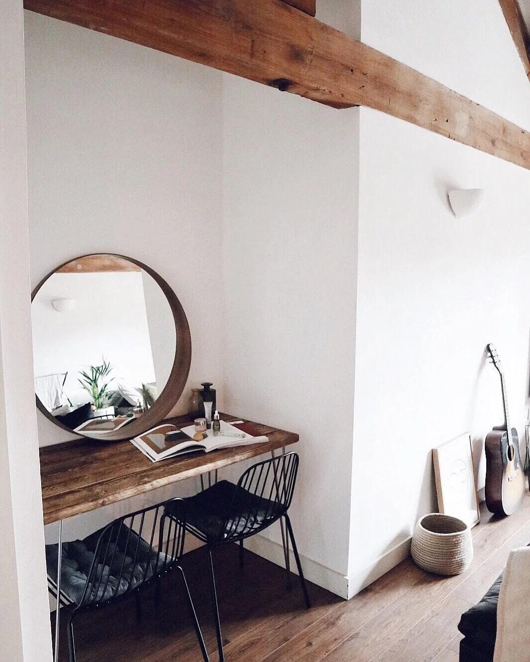 Desk on Hairpin Legs, Solid Authentic Reclaimed Wood  / RECLAIMED Collection