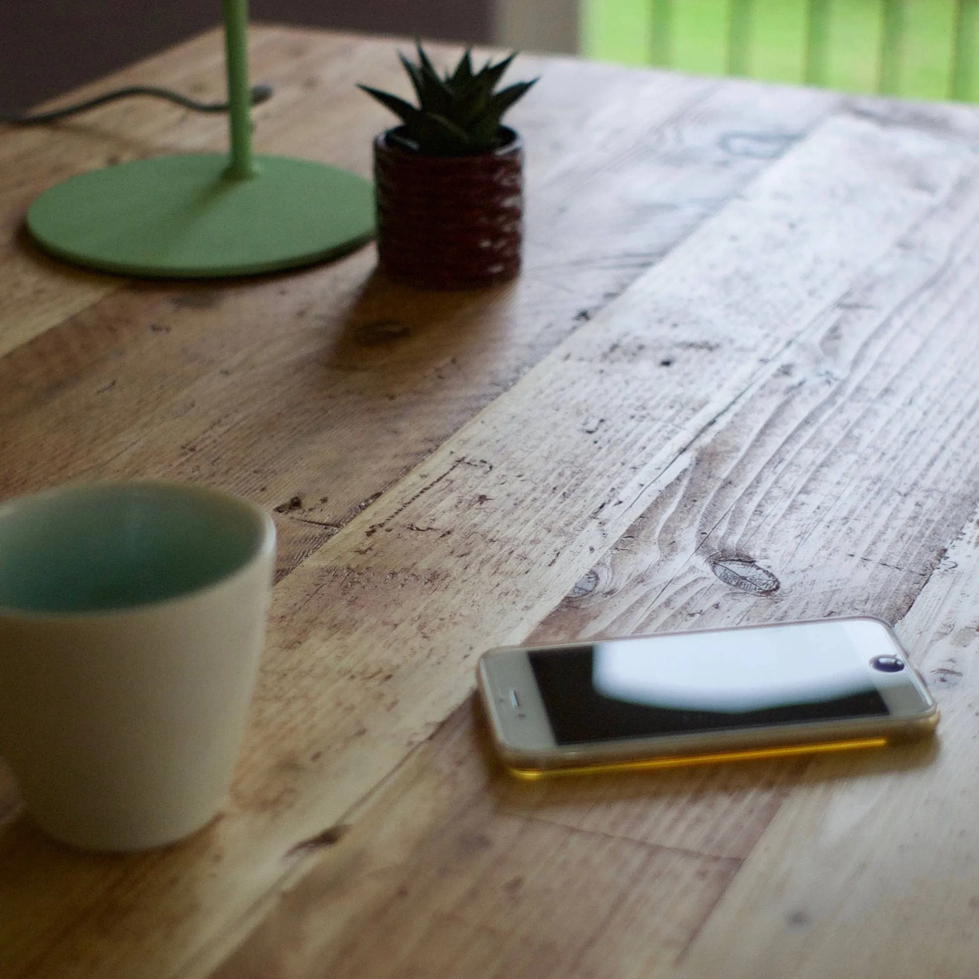 Desk on Hairpin Legs, Solid Authentic Reclaimed Wood  / RECLAIMED Collection