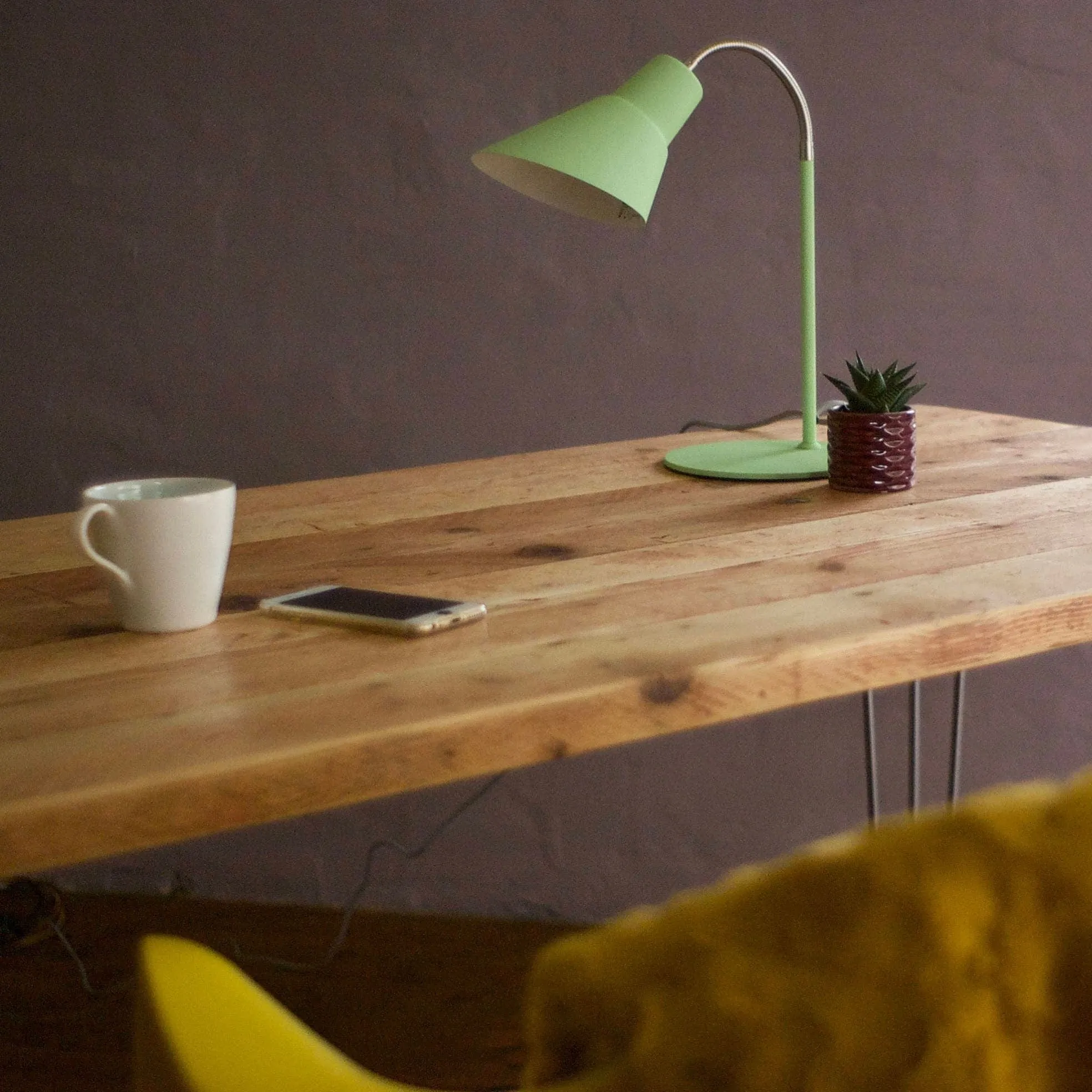Desk on Hairpin Legs, Solid Authentic Reclaimed Wood  / RECLAIMED Collection