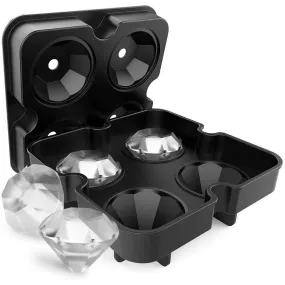 Diamond Flexible Silicone Ice Cube Mold Tray