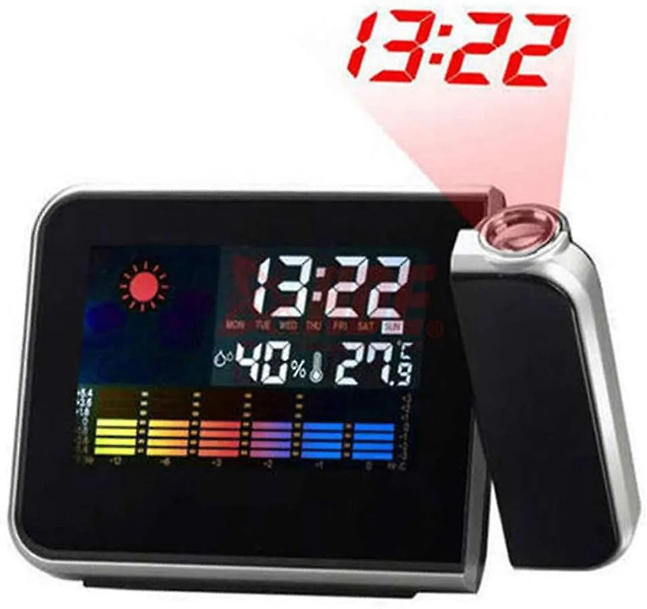 Digital Weather Lcd Projector Clock