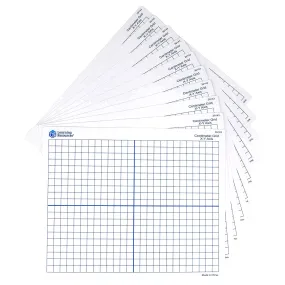 Double-Sided X-Y Axis Dry-Erase Mats (Set of 10)